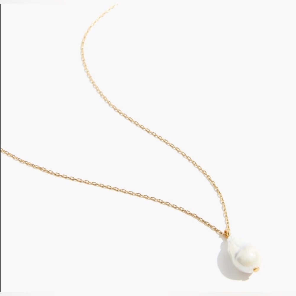 Madewell Baroque Freshwater Pearl Gold Necklace